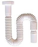 Waschtisch Röhrengeruchverschluss | 1¼ Zoll x Ø 32 mm | Ausziehbar bis 850 mm | Weiß