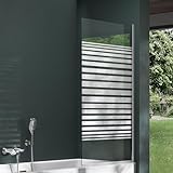 Mai & Mai Duschwand für Badewanne Sicherheitsglas mit NANO-Versiegelung Duschabtrennung Badewannen-Aufsatz…