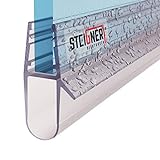 STEIGNER Duschdichtung, 100cm, Glasstärke 5/6/ 7/8 mm, Gerade PVC Ersatzdichtung für Dusche, UK17