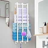 Handtuchhalter zur Wandmontage, neues Upgrade 3-Stangen-Handtuchhalter für gerollte Handtücher, Metall-Handtuchhalter…