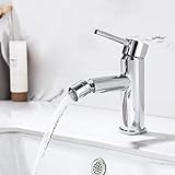 ONECE Wasserhahn Bad mit drehbar Auslauf, Waschtischarmatur Einhebel Bidetarmatur Mischbatterie Badarmatur,…