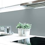 Küchenrückwand Grautöne 2 Unifarben Premium Hart-PVC 0,4 mm selbstklebend, Größe:280 x 60 cm, Ral-Farben:Fenstergrau…