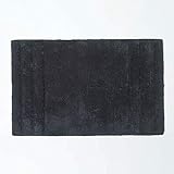 Homescapes Badematte Duschvorleger Badteppich Spa Supreme 50 x 80 cm aus 100% Reiner Baumwolle schwarz