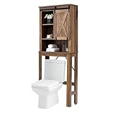 LIFEZEAL Toilettenschrank mit 3 offenen Regalen und Schiebetür, Aufbewahrungsschrank Waschmaschinenschrank…