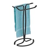mDesign Handtuchhalter für den Waschtisch – frei stehender Handtuchständer für 2 kleine Gästehandtücher…