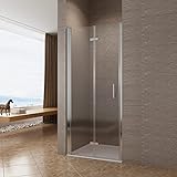 AQUABATOS® Duschtür Falttür 90 x 195 cm Duschabtrennung Falttür Nischentür Pendeltür Dusche Duschtrennwand…