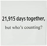 3dRose CST_112219_4 21.915 Days Together, Who's Counting, Keramikfliesen-Untersetzer, 8 Stück