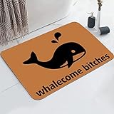 YISUMEI Badezimmerteppich 42x60 cm Badematte Rutschfester Waschbar Absorbierender Badvorleger Schnelltrocknend(Whale…
