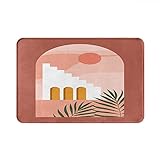 LOKMU 76,2 x 50,8 cm Badezimmer-Dekor-Badematte, Wüstenlandschaft, Treppen, Palmenvasen, Sonne verbrannt,…