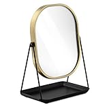 Navaris Kosmetikspiegel Schminkspiegel Tischspiegel mit Schmuckaufbewahrung - Spiegel zum Schminken…