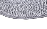HOMESTORY Badematte Grau Polyester 55,0cm Ø Antirutschbeschichtung auf der Unterseite, Farbe-Dekor:Hellgrau,…