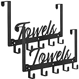 Azmoncy 2 Stück Türhaken, Handtuchhalter für Badezimmer Handtuchhalter zum Aufhängen Schwerlast, Wandhalterung…