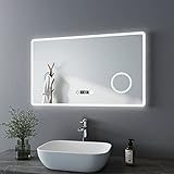 Bath-Mann LED Badspiegel 100x60cm Badezimmerspiegel mit Beleuchtung 3 Lichtfarbe 3000-6400K kaltweiß…