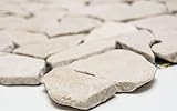 Mosaik Bruch/Ciot uni Biancone Marmor Naturstein Küche, Mosaikstein Format: 15-69x8 mm, Bogengröße:…