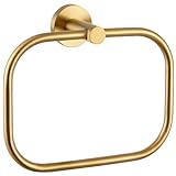 Quadratischer Handtuchring Gebürstet Gold Winkel Einfach SUS304 Edelstahl Drehbar Handtuchhalter Badezimmer…