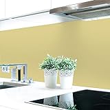 Küchenrückwand Gelbtöne Unifarben Premium Hart-PVC 0,4 mm selbstklebend - Direkt auf die Fliesen, Größe:120 x 60 cm, Ral-Farben:Grünbeige ~ RAL 1000