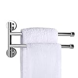 PHOEWON Drehung Handtuchhalter mit 2 Schwing Armen 180°Edelstahl Handtuchstangen bad Handtuchhaken Chrom,…