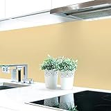 Küchenrückwand Gelbtöne Unifarben Premium Hart-PVC 0,4 mm selbstklebend, Größe:220 x 60 cm, Ral-Farben:Elfenbein…
