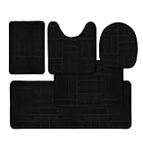 Effiliv Badezimmerteppich-Set 5-teilig – Memory-Schaum-Badezimmermatten-Set, weich und bequem, rutschfest,…