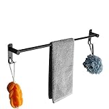 Handtuchhalter schwarz Ausziehbar 43-78CM ohne Bohren Edelstahl handtuchstange Bad Wand kleben badetuchhalter…