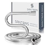 SANTRAS® Duschschlauch PREMIUM Chrom 0,50 m MADE IN GERMANY mit Wassersparer – Besonders flexibel und…