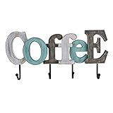 Holz-Schild mit Haken, Wandmontage, Kaffeetassenhalter, rustikaler Bauernhaus-Holzausschnitt, Kaffeeschild,…