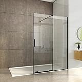 Heilmetz® Walk in Duschwand Glas 120x195 cm Schiebetür Duschabtrennung Duschwand mit Schiebetür Duschkabine…