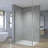 AQUABATOS® Walk-in Dusche 90 x 200 cm Duschtrennwand Sicherheitsglas 8mm Glaswand Nano Beschichtung…