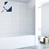 AQUABATOS® 80 x 140 cm Duschwand für Badewanne Duschabtrennung Badewanne Duschtrennwand Badewannenaufsatz…