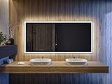 Badspiegel 50x50cm mit LED Beleuchtung - Wählen Sie Zubehör - Individuell Nach Maß - Beleuchtet Wandspiegel…
