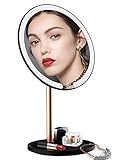 Ommda Kosmetikspiegel mit Licht mit USB Schminkspiegel Led Wandmontage 3 Farbeinstellungen Tischspiegel…