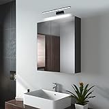 EMKE Spiegelschrank Bad mit Beleuchtung Badezimmer Spiegelschrank Spiegelschrank Bad mit Spiegelleuchte…