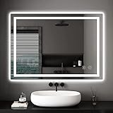 Dripex Led Badspiegel mit Beleuchtung Badezimmer Spiegel mit Touch-Schalter, Dimmbar, 3 Lichtfarbe Einstellbare…