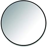 Umbra Hub Wandspiegel – Runder Spiegel für Diele, Badezimmer, Wohnzimmer und Mehr, Schwarz, 61 cm Durchmesser