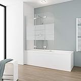 Schulte Duschabtrennung, verschiedene Gläser, faltbar für Badewanne, einfacher Aufbau, 125 x 140 cm,…