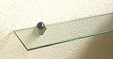 Regale4You Set: Glasregal 50x25 cm / 8 mm Klarglas mit Clip M blau/Glasablage