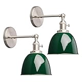 Phansthy 2 Stücke Deckenhalbkreis mit Metall-Schirm Wandbeleuchtung Wandleuchten Vintage Industrie Loft-Wandlampen…