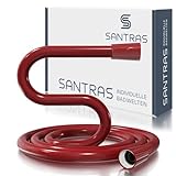 SANTRAS® Duschschlauch PREMIUM Rot 2,00 m mit Durchflussbegrenzer – Besonders flexibler Brauseschlauch…