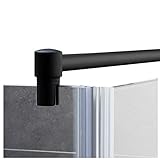 Stabilisierungsstange für Duschen, Stabilisator Duschwand, Stabilisationsstange Glas-Wand (100cm, Schwarz)