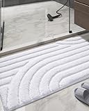 DEXI Badezimmerteppichmatte, weiche, saugfähige Badteppiche, rutschfeste, waschbare Badematte, Teppich…