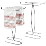 mDesign Dekorative moderne Metall-Fingerspitzen-Handtuchhalter – für Badezimmer-Arbeitsplatten zum Ausstellen…