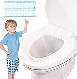 RRMMAN 20 PCS Toilettensitzbezug Kunststoff Wasserdichte Töpfchensitzbezüge Rutschfest, einzeln verpackt…