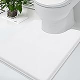 smiry U-förmige Toiletten-Badezimmerteppiche aus Memory-Schaum, superweich, saugfähig, rutschfest, konturiert,…