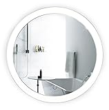 Krugg Badezimmerspiegel mit LED-Beleuchtung, rund, 55,9 cm Durchmesser, beleuchteter Kosmetikspiegel,…