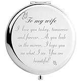 DIDADIC Ehefrau, Geburtstagsgeschenkideen, Valentinstagsgeschenk für sie, an meine Frau, Kompaktspiegel…