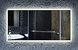 Badspiegel Beleuchtet nach Maß LED Allround Wandspiegel Lichtspiegel (140 x 70 cm, Kalt-Weiß)