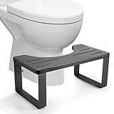 BLUEWEST Poop Hocker, Akazienholz Toilettenhocker mit Starkem Stahlrahmen für Töpfchentraining, 7 Zoll…