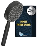 HammerHead Showers® Handbrause aus Metall, mattschwarz, 2,5 GPM Hochdruck-Duschköpfe, 10,2 cm Sprühstab,…