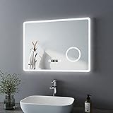 Bath-Mann LED Badspiegel 80x60cm mit Beleuchtung Kaltweiß Badezimmerspiegel Spiegel mit Touch Lichtschalter,…