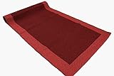 LIFE Teppich aus Baumwolle, waschbar, für Bad und Küche, rutschfest (60 x 180 cm, Rot)